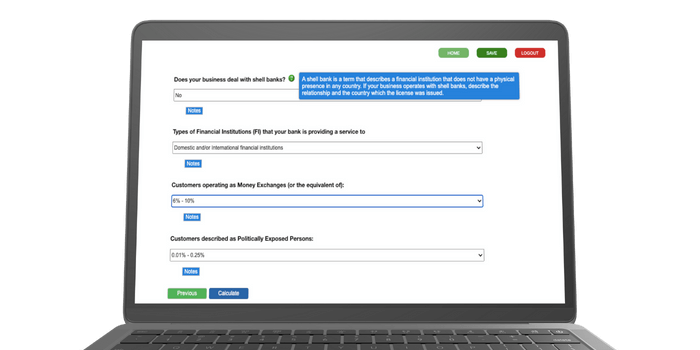 AML risk assessment tool